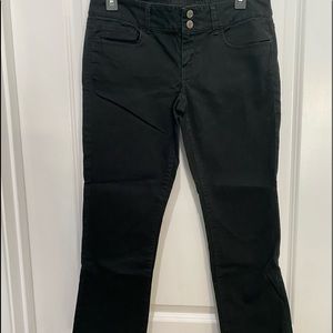 American Eagle Outfitters Black Artist Crop Straight Leg Jeans, Sz 4